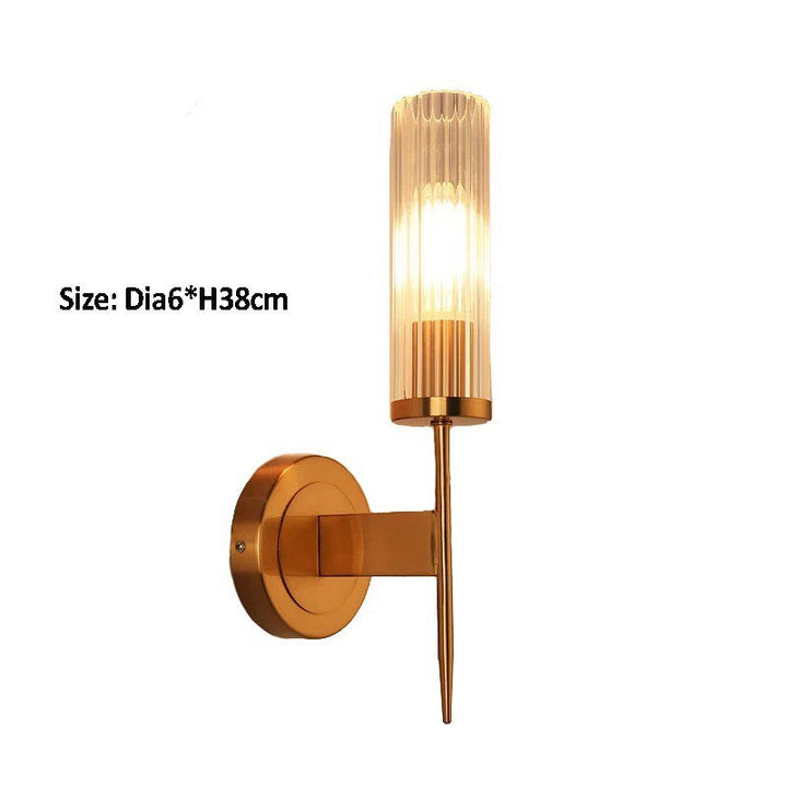 Modern Wall Sconce with Gold Finish and Glass Shade