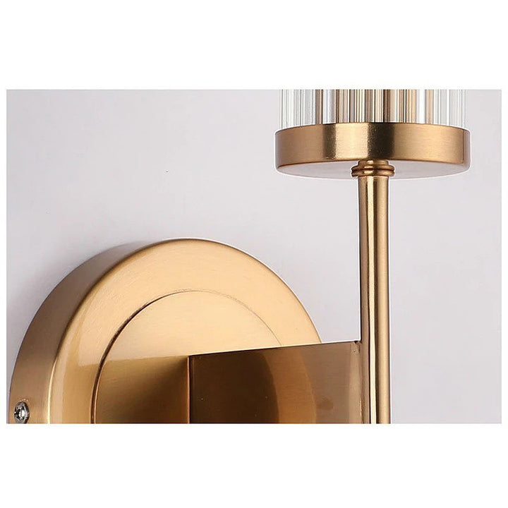 Modern Wall Sconce with Gold Finish and Glass Shade