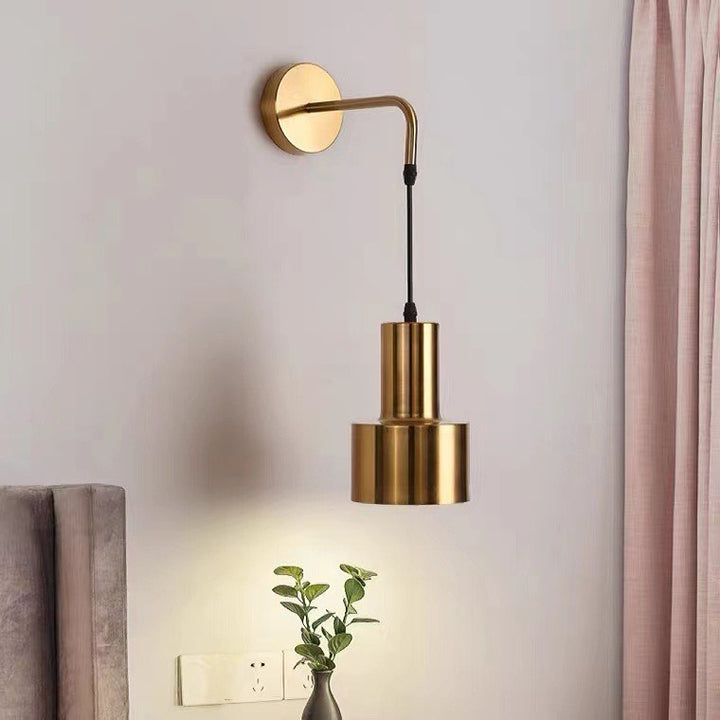 Modern Wall Light with Brass Finish and Pendant Design