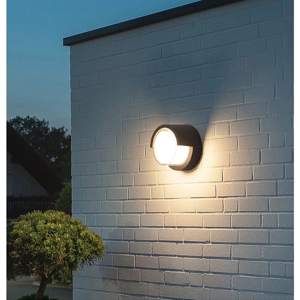 Outdoor LED Wall Light with Modern Black and White Design