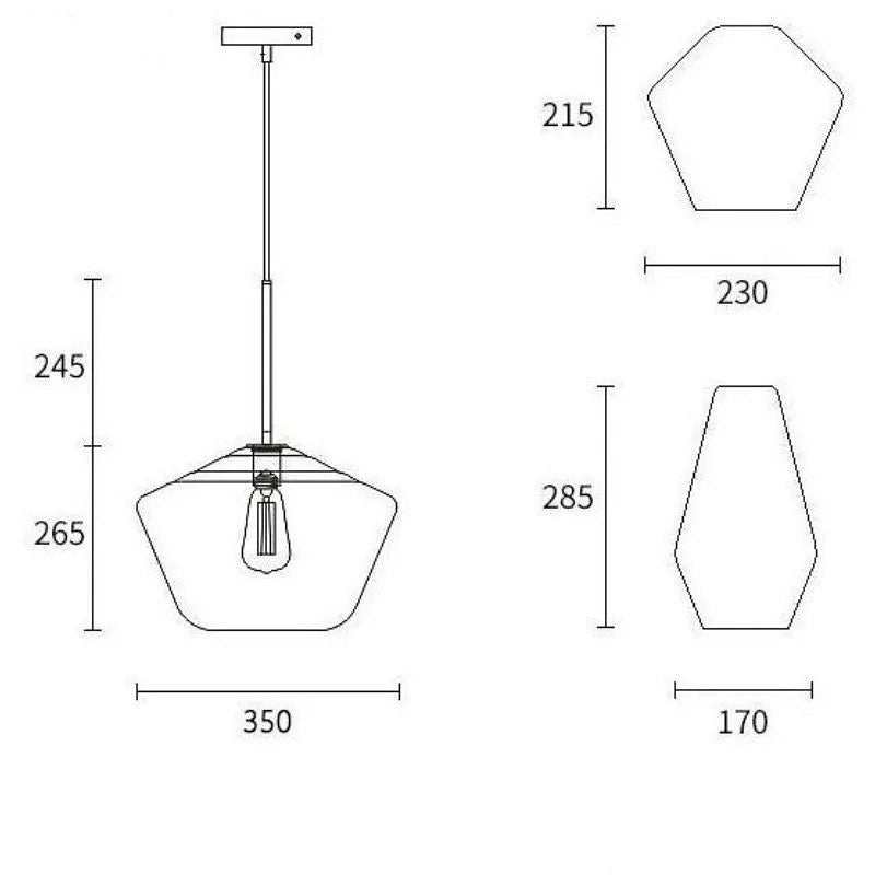 Setthis Modern Smoky Glass Pendant Light SetThis elegant pendant light set fea ...