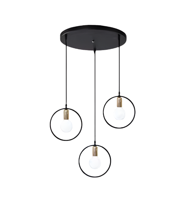 Modern Pendant Light - Triple Circle Design