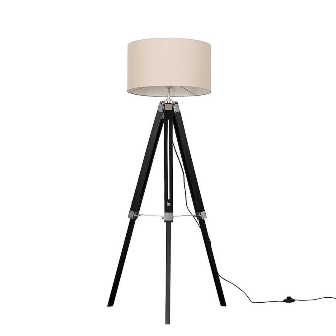 Modern Tripod Floor Lamp with Fabric Shade