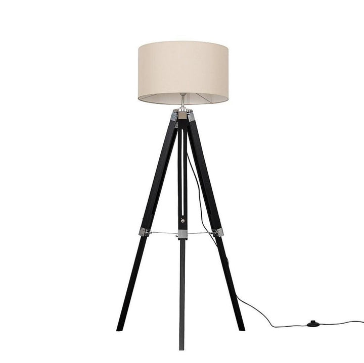 Modern Tripod Floor Lamp with Fabric Shade