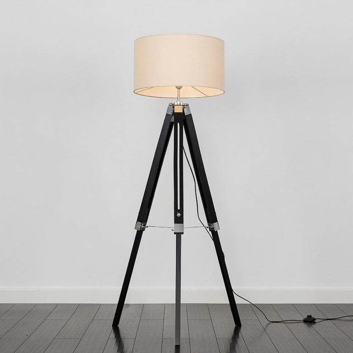 Modern Tripod Floor Lamp with Fabric Shade