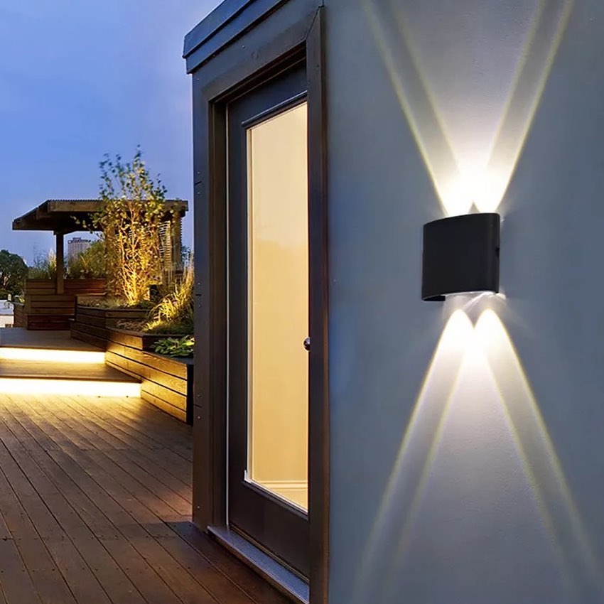 Modern LED Decorative Outdoor Wall Light - Up and Down Glow