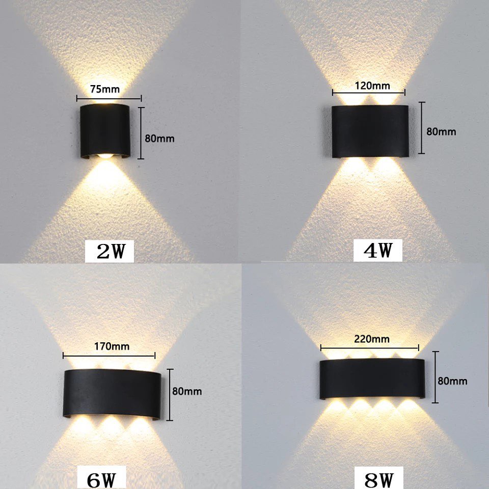 Modern LED Decorative Outdoor Wall Light - Up and Down Glow