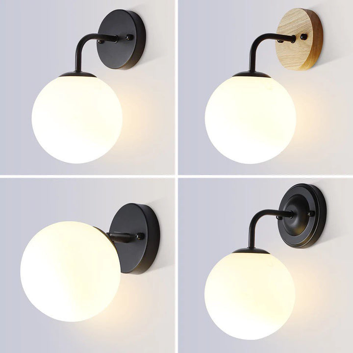 Modern Wall Lights - White Globe Shades