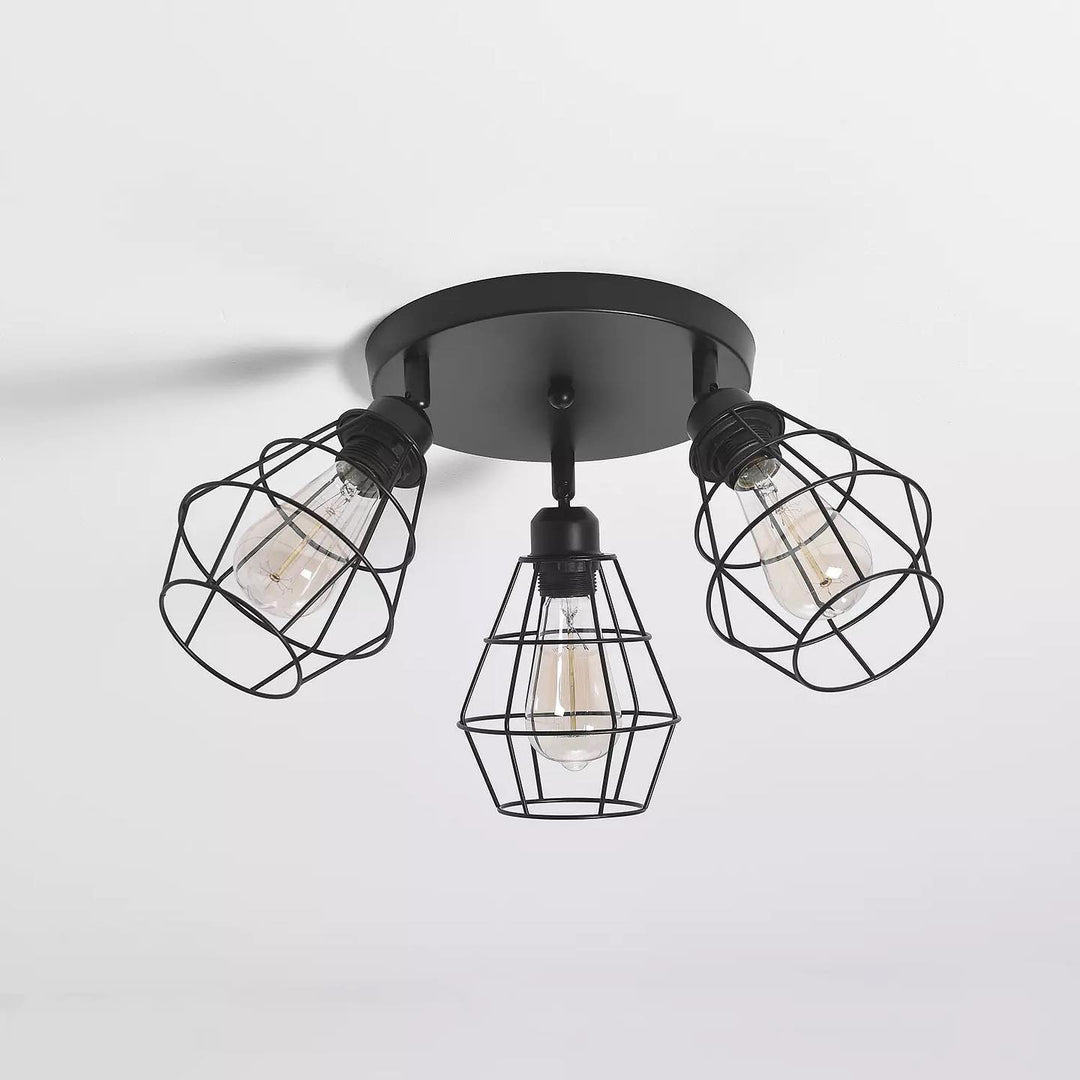 Industrial Ceiling Light - Wireframe Design