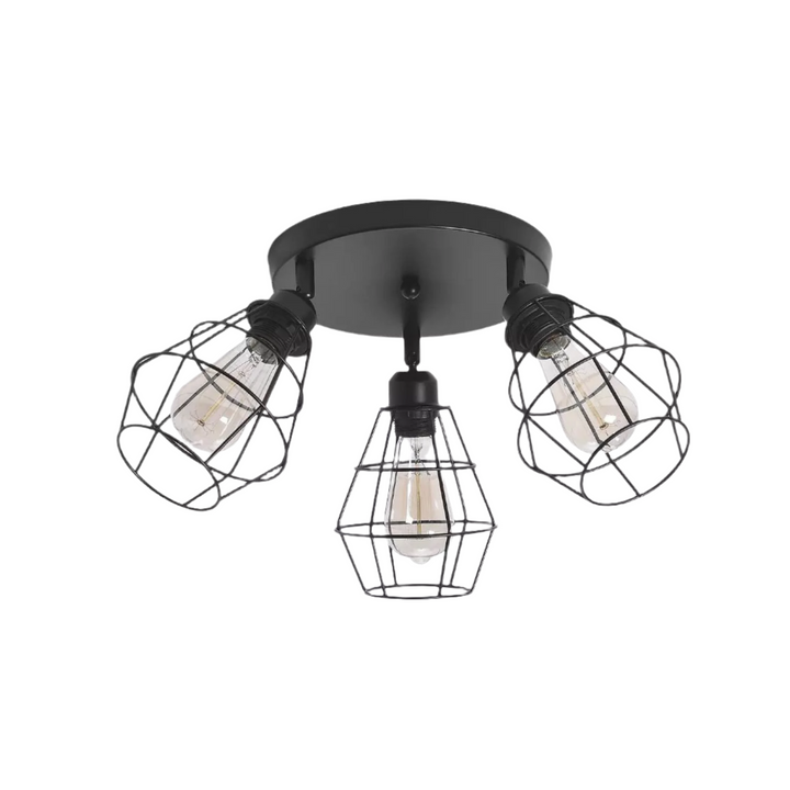 Industrial Ceiling Light - Wireframe Design