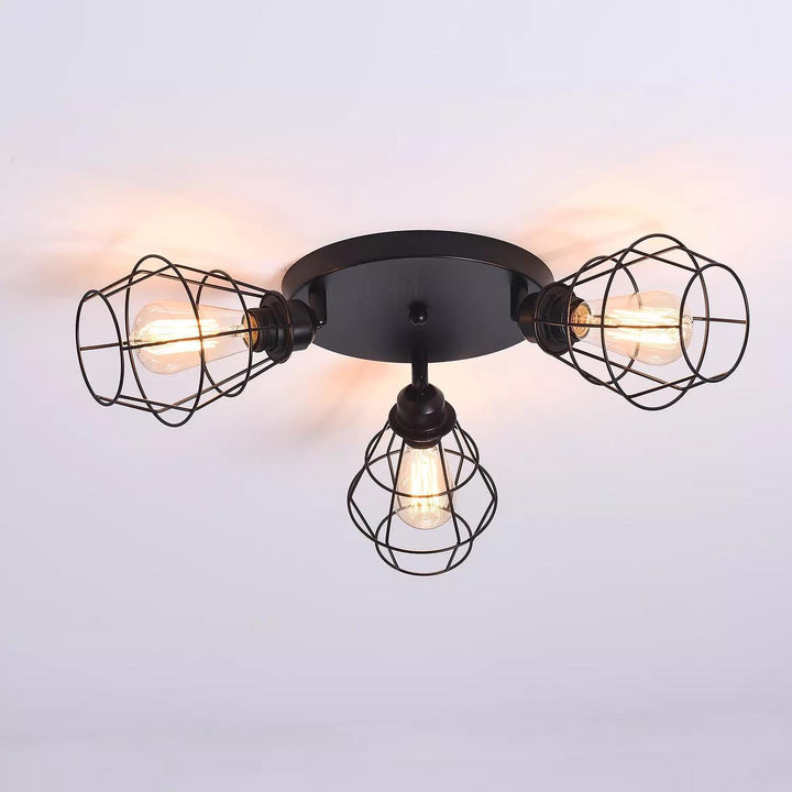 Industrial Ceiling Light - Wireframe Design