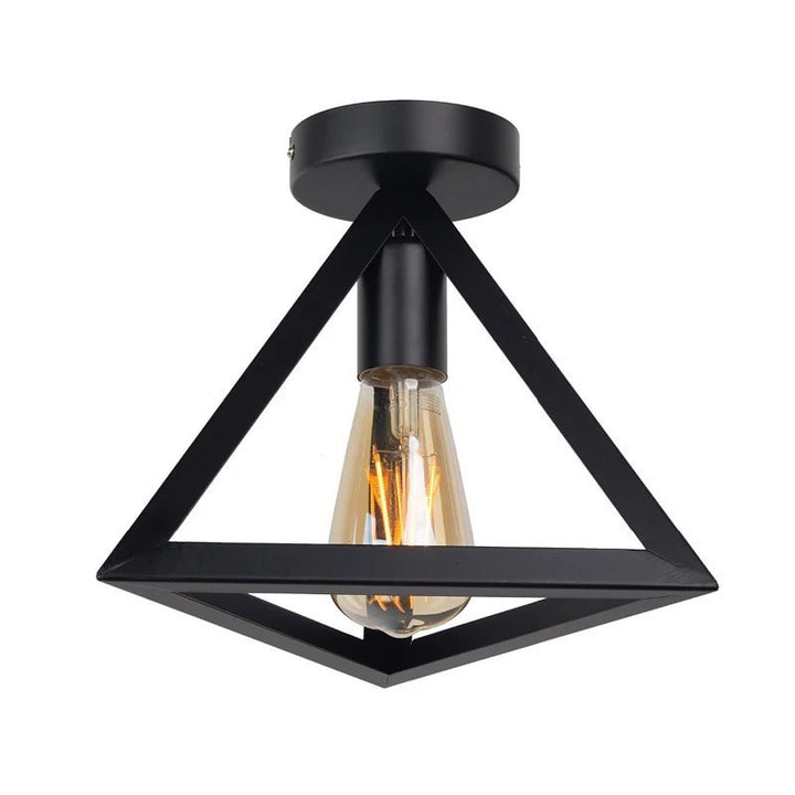 Industrial Geometric Ceiling Light - Triangle Design