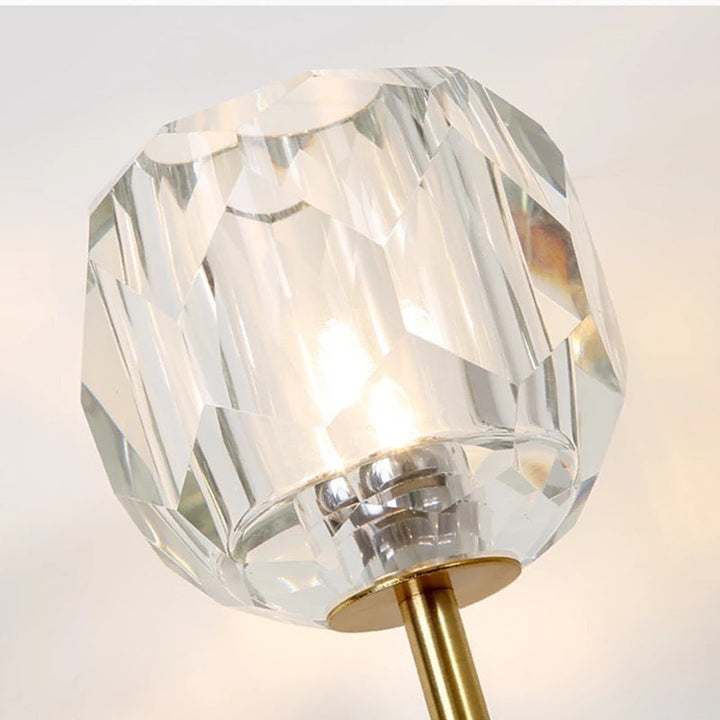 Modern Wall Light with Crystal Accent - Gold Finish