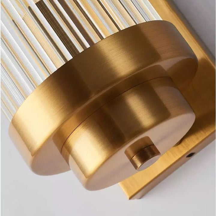 Modern Gold Wall Sconce with Glass Filament Design