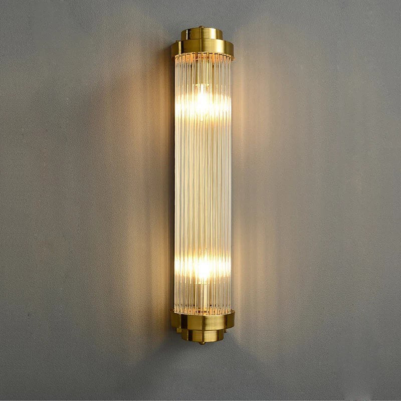 Modern Gold Wall Sconce with Glass Filament Design