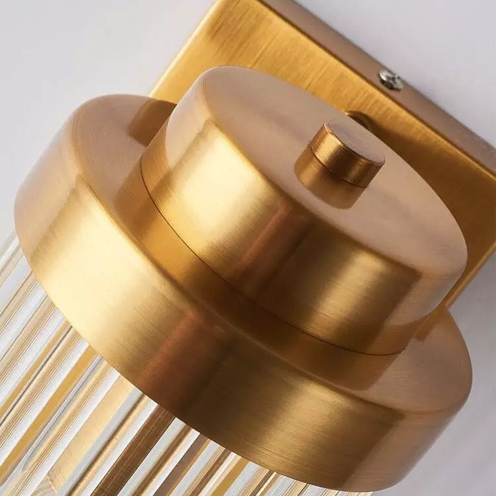 Modern Gold Wall Sconce with Glass Filament Design