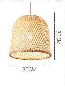 Woven Bamboo Pendant Light Cluster