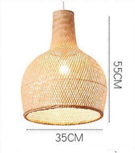 Woven Bamboo Pendant Light Cluster