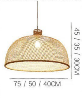 Woven Bamboo Pendant Light Cluster