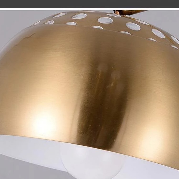 Modern Arc Floor Lamp with Gold Finish and Marble Base