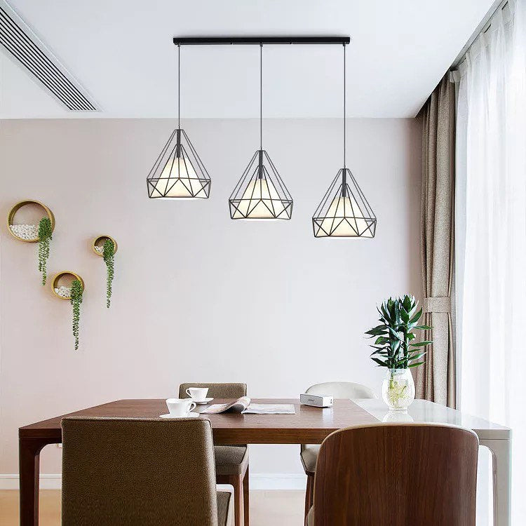 Modern Geometric Wireframe Pendant Lights