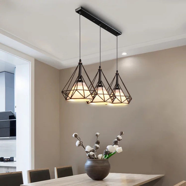 Modern Geometric Wireframe Pendant Lights