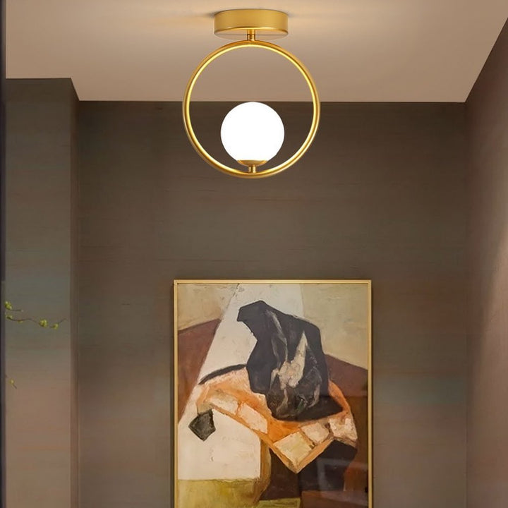 Modern Ceiling Light with Circular Frame