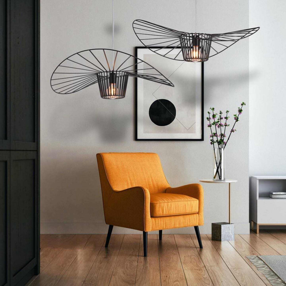 Artistic Wireframe Pendant LightArtistic Wireframe Pendant LightContemporary pendant light featuring an artistic wireframe design inspired by abstract wings. Perfect for adding a sculptural and modern touch to living spaces or crPendant LightingWadi Home