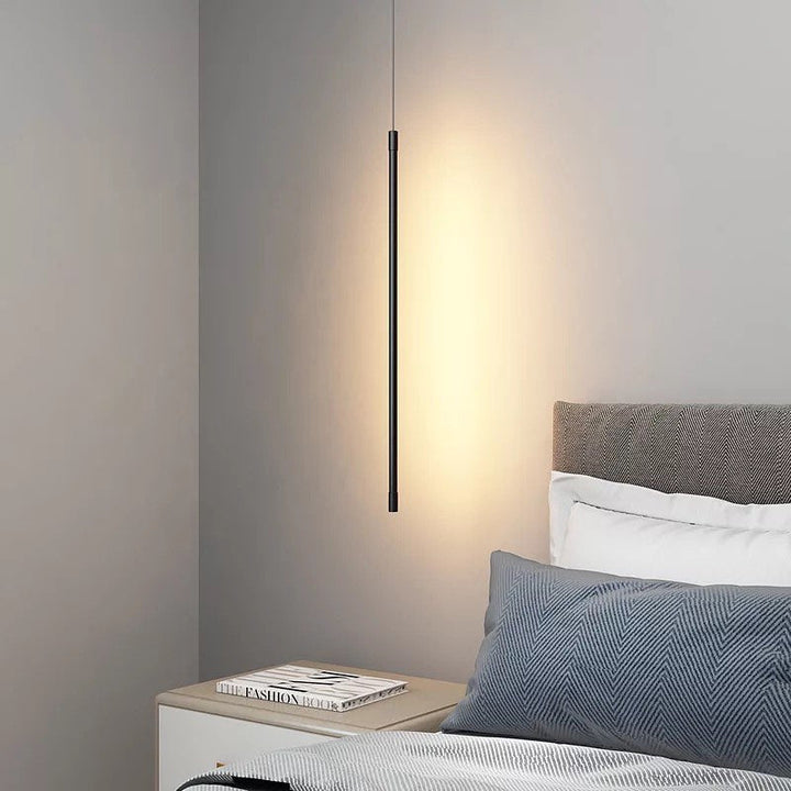 Minimalist LED Vertical Pendant Light for Modern Bedrooms