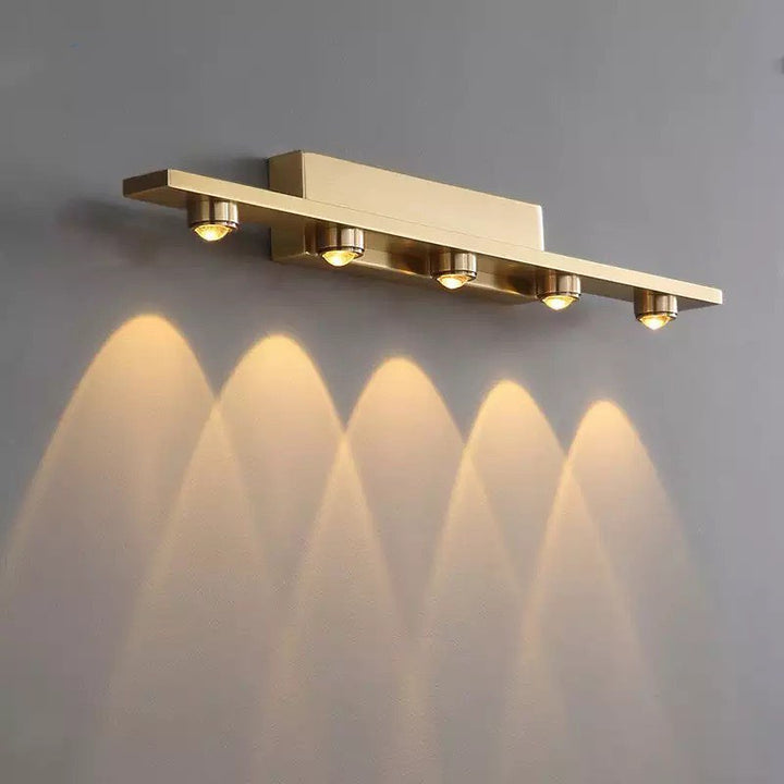 Modern LED Linear Wall Light with Gold Finish