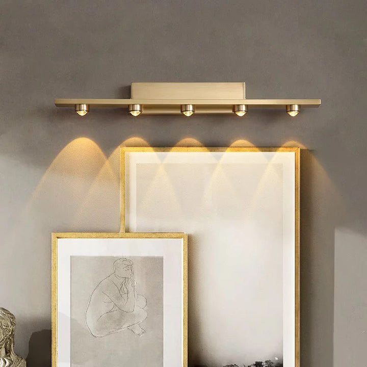 Modern LED Linear Wall Light with Gold Finish