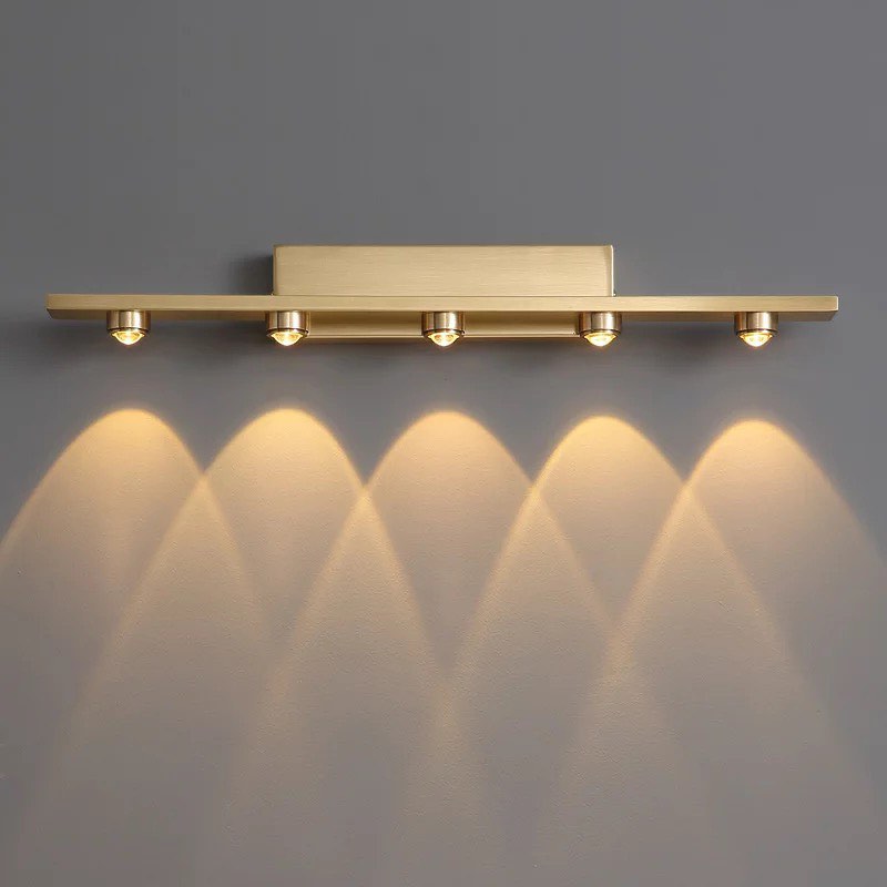 Modern LED Linear Wall Light with Gold Finish