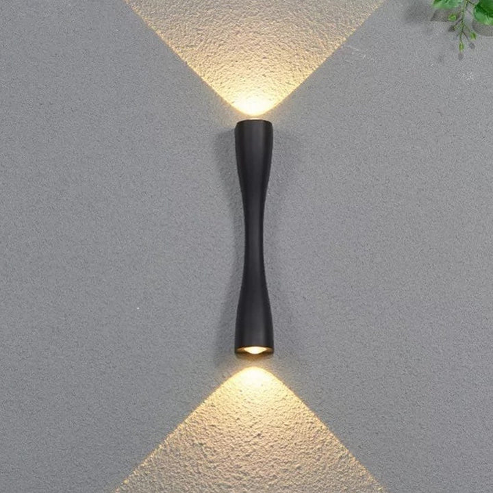 Modern LED Dual-Emitting Wall Light with Black Finish