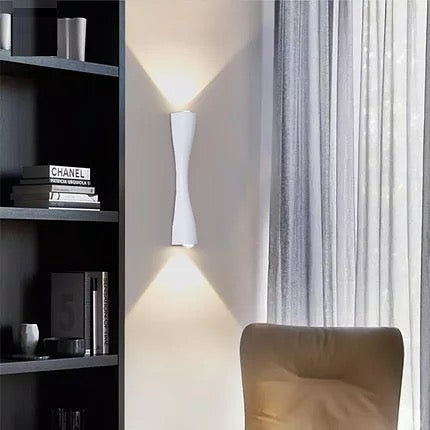 Modern LED Dual-Emitting Wall Light with Black Finish