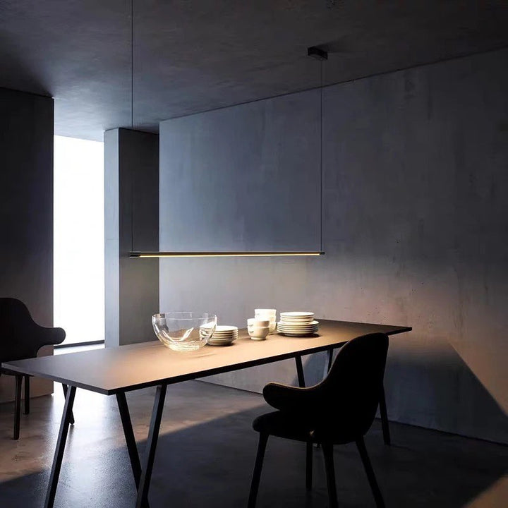 Minimalist LED Linear Pendant Light for Modern Dining Rooms