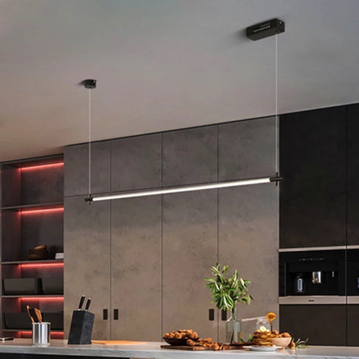 Minimalist LED Linear Pendant Light for Modern Dining Rooms