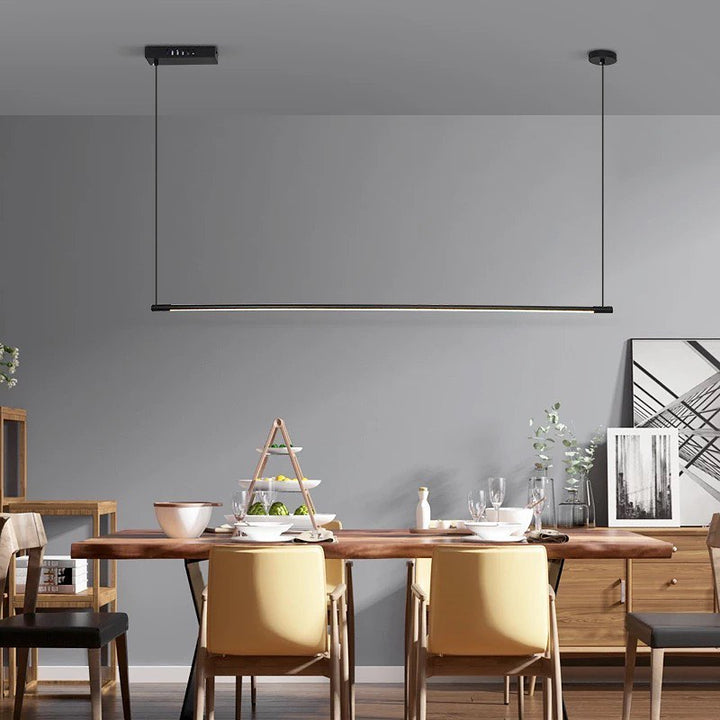 Minimalist LED Linear Pendant Light for Modern Dining Rooms