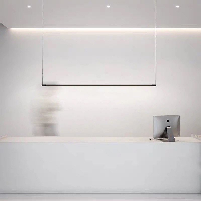 Minimalist LED Linear Pendant Light for Modern Dining Rooms