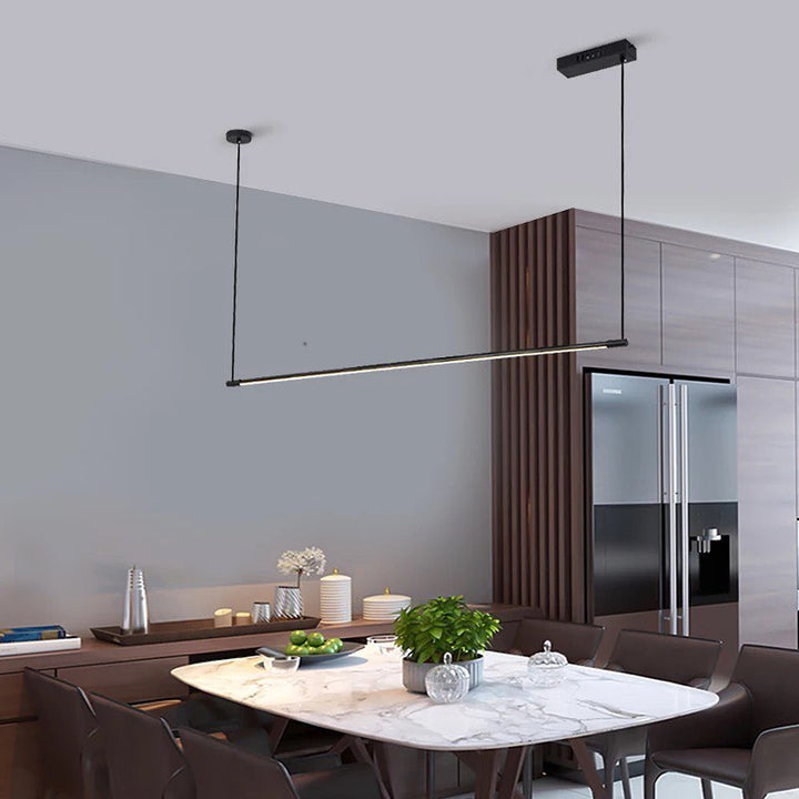 Minimalist LED Linear Pendant Light for Modern Dining Rooms