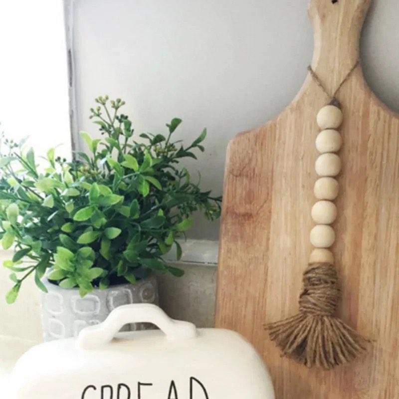 Black Bead Tassel Door Hanger