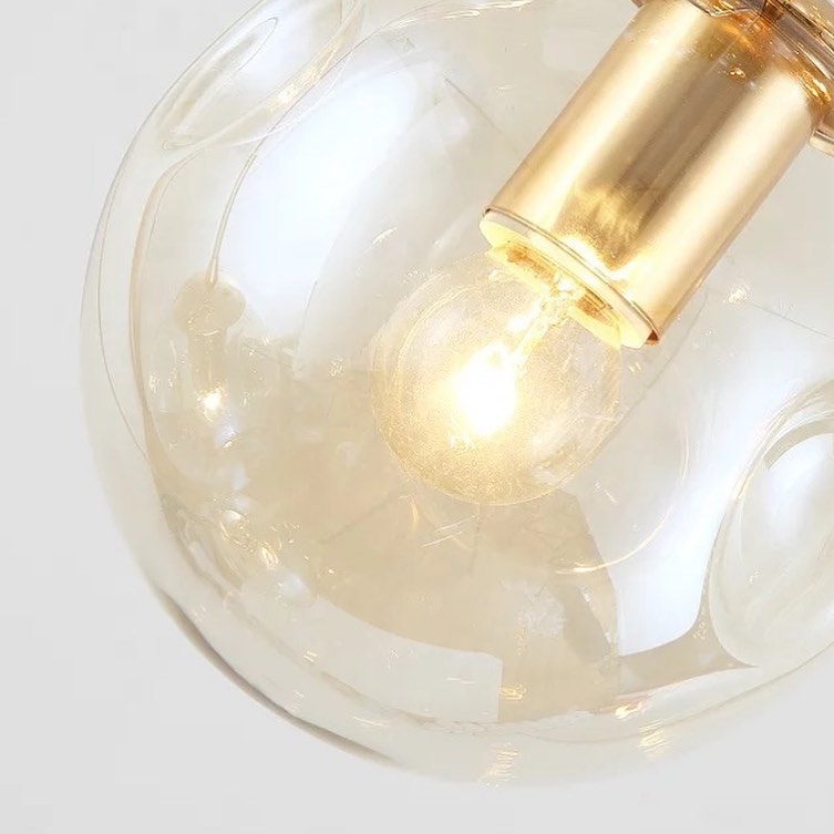 Gold Multi-Globe Pendant Light for Staircases