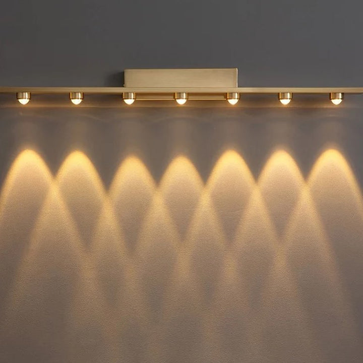 Modern LED Linear Wall Light with Gold Finish