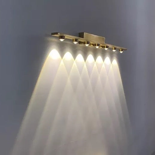 Modern LED Linear Wall Light with Gold Finish