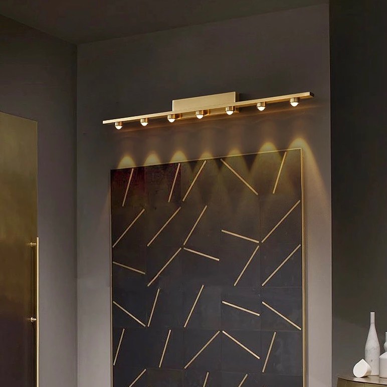 Modern LED Linear Wall Light with Gold Finish