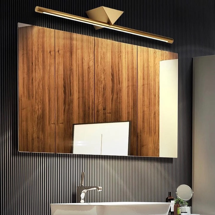 Modern LED Bathroom Wall Light with Gold Finish