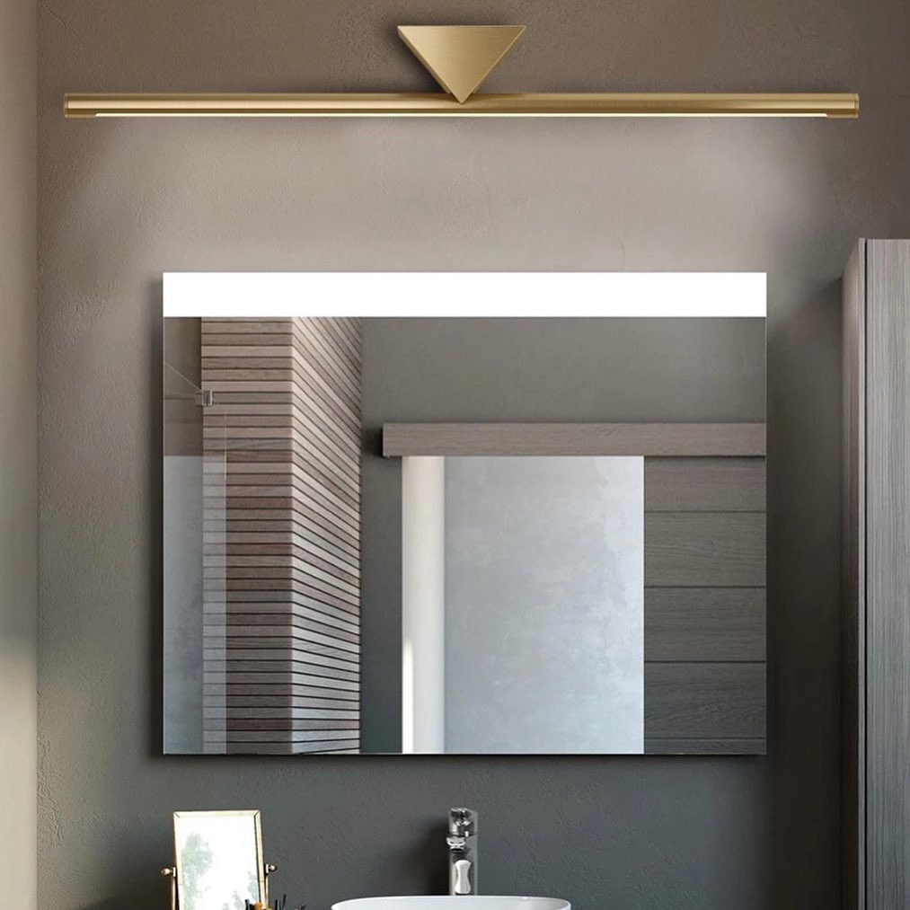 Modern LED Bathroom Wall Light with Gold Finish