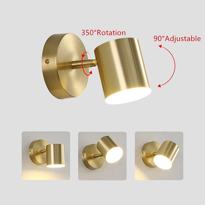 Modern LED Adjustable Wall Light with Gold Finish