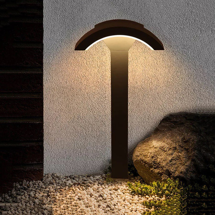 Modern LED Outdoor Bollard Light with Arched Design