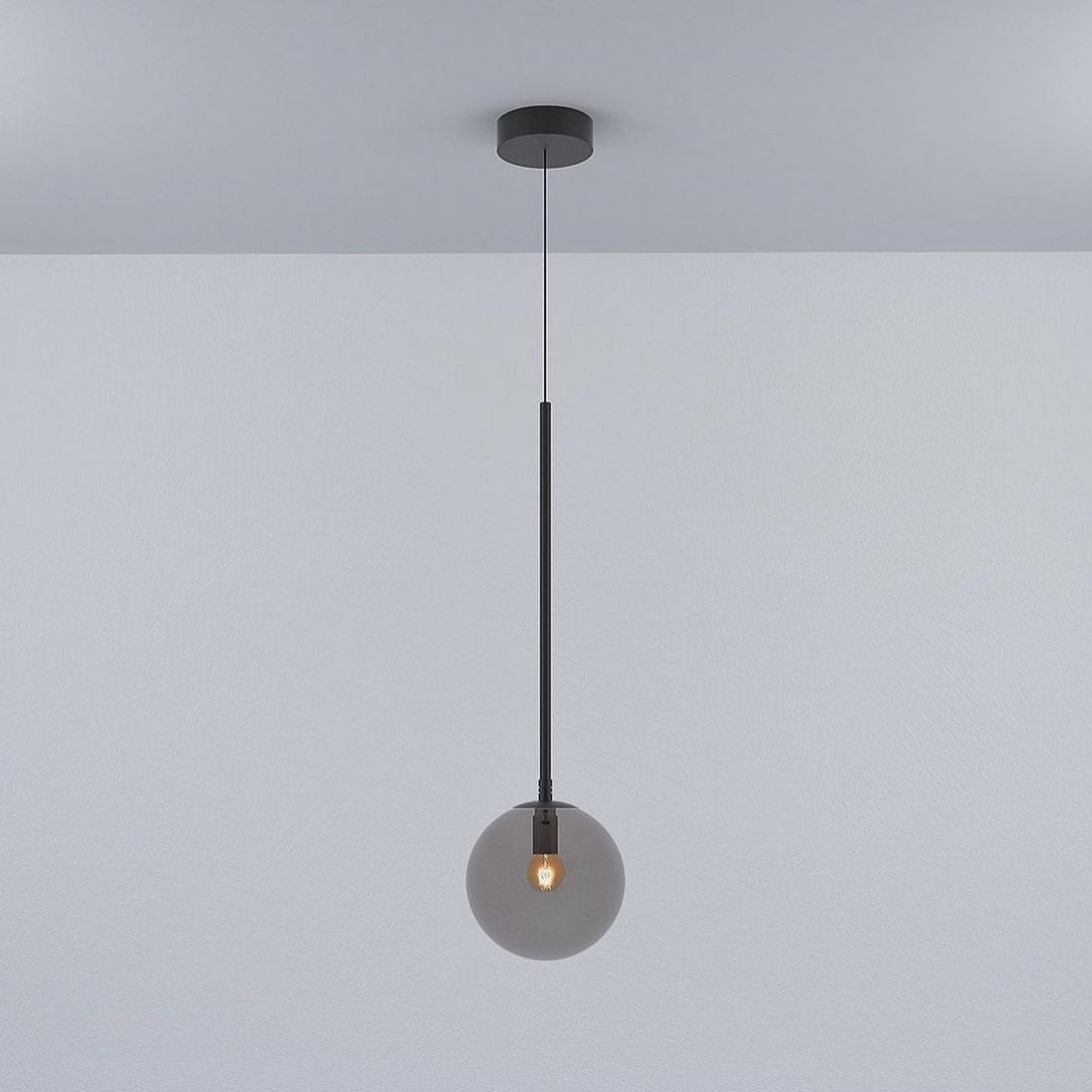 Modern Pendant Light with Gold Finish and Globe Shade