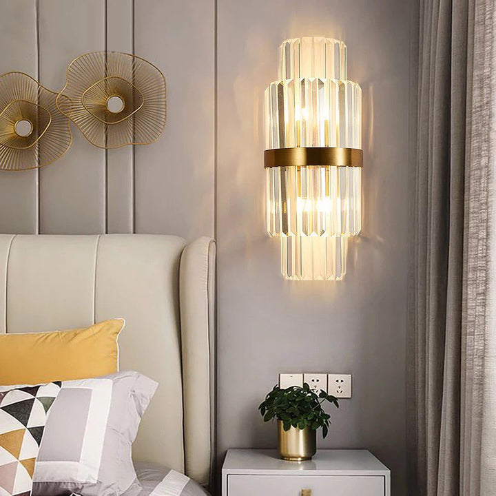 Luxury Wall Light with Layered Glass and Gold Finish